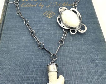Howlite and Coral necklace