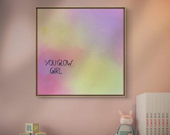 You Glow Girl – Abstraktes Originalgemälde | Acryl auf Leinwand | 50x50 cm