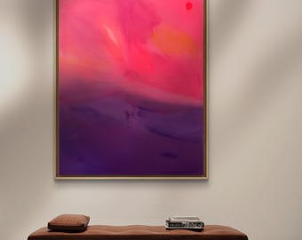 BERRY NIGHTFALL – Abstraktes Acrylgemälde auf Leinwand | Originalkunst | 80x100 cm