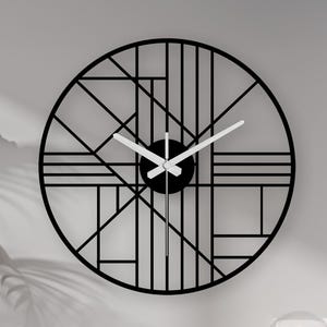 Geometric Metal Wall Clock: Modern Minimalist Art Decor