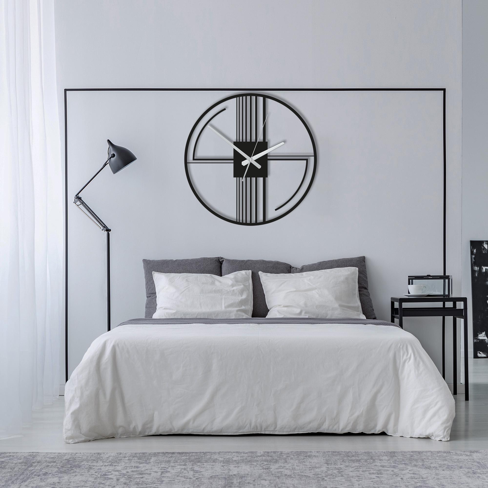 Large Minimalist Metal Wall Clock – Oversized Modern Geometric Design ...