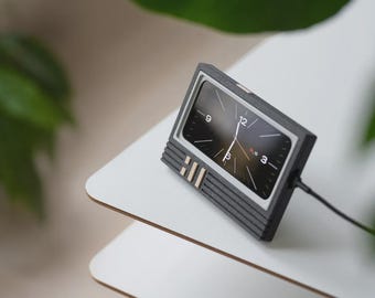 Funda retro para iPhone con colores personalizados: estilo informático de los 90 con soporte