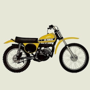 Sticker Decal Yamaha YZ 125 YZ125 1976 Vintage Enduro Side Cover Fuel Gas Tank