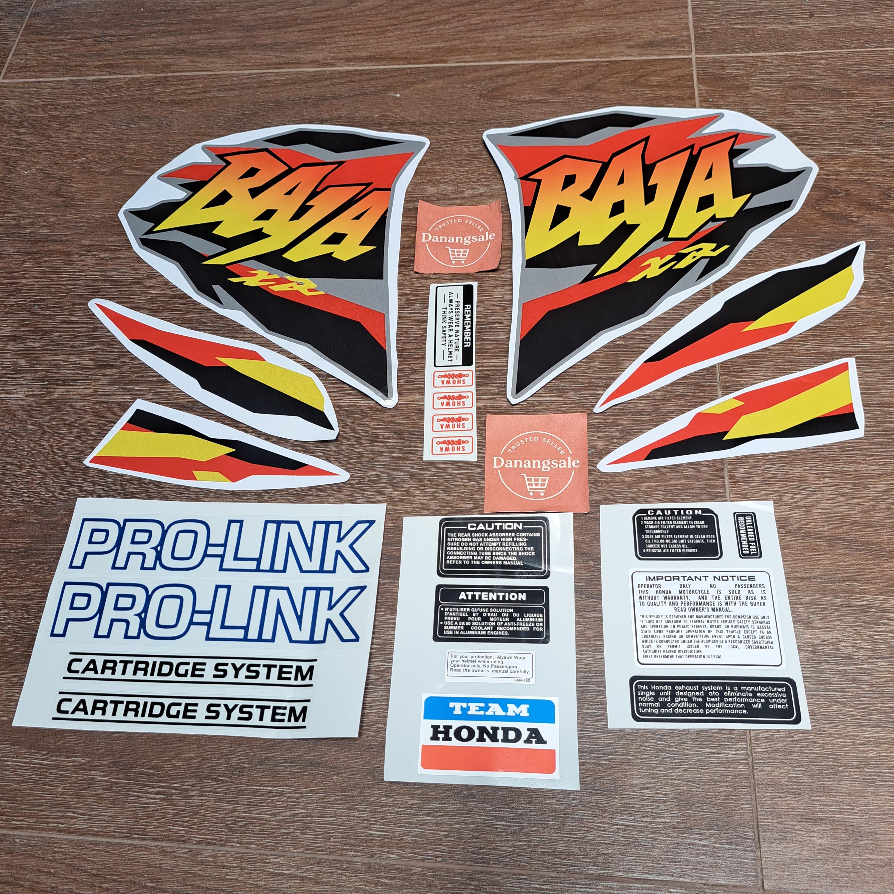 Sticker Decal Honda Baja XR 250 1997 Side Cover Fuel Gas Tank - Etsy