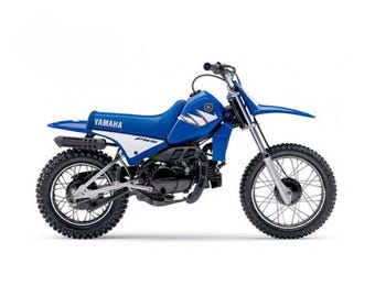 Pegatina Yamaha PW 80 PW80 Azul Morado Tapa lateral Depósito de combustible