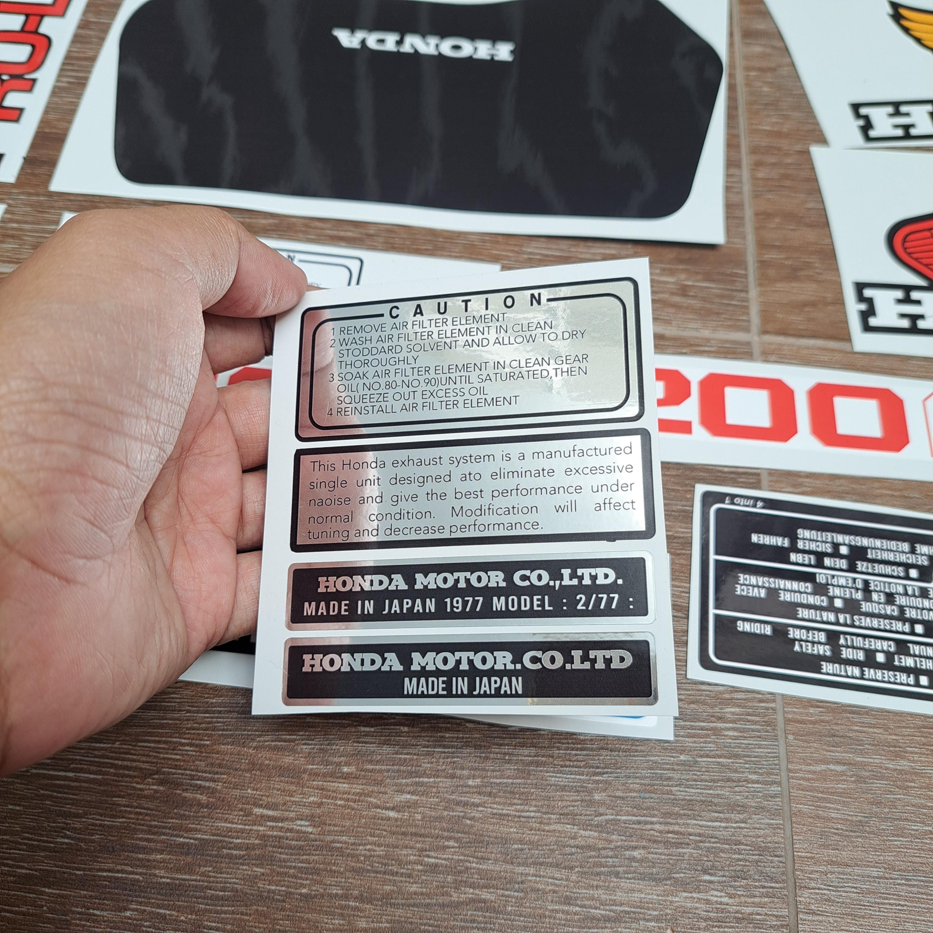 Sticker Decal Honda XL 200R Side Cover Fuel Gas Tank - Etsy Denmark