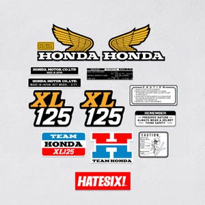 Sticker Decal Honda XL 125 XL 175 Side Cover Fuel Gas Tank