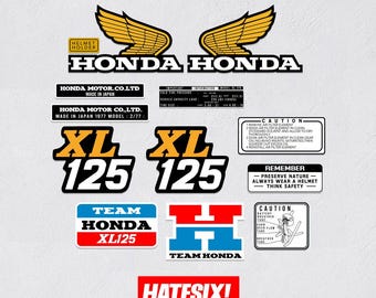 Sticker Decal Honda XL 125 XL 175 Side Cover Fuel Gas Tank