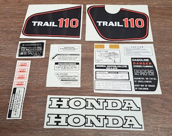 Racing Stickers 83 1983 CT110 Motorcycle 110 Trail 9pc Graphics Decals ...