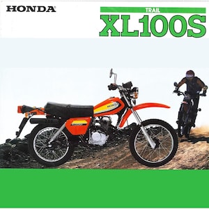 Sticker Decal Honda XL 100 s 1980 Side Cover Fuel Gas Tank