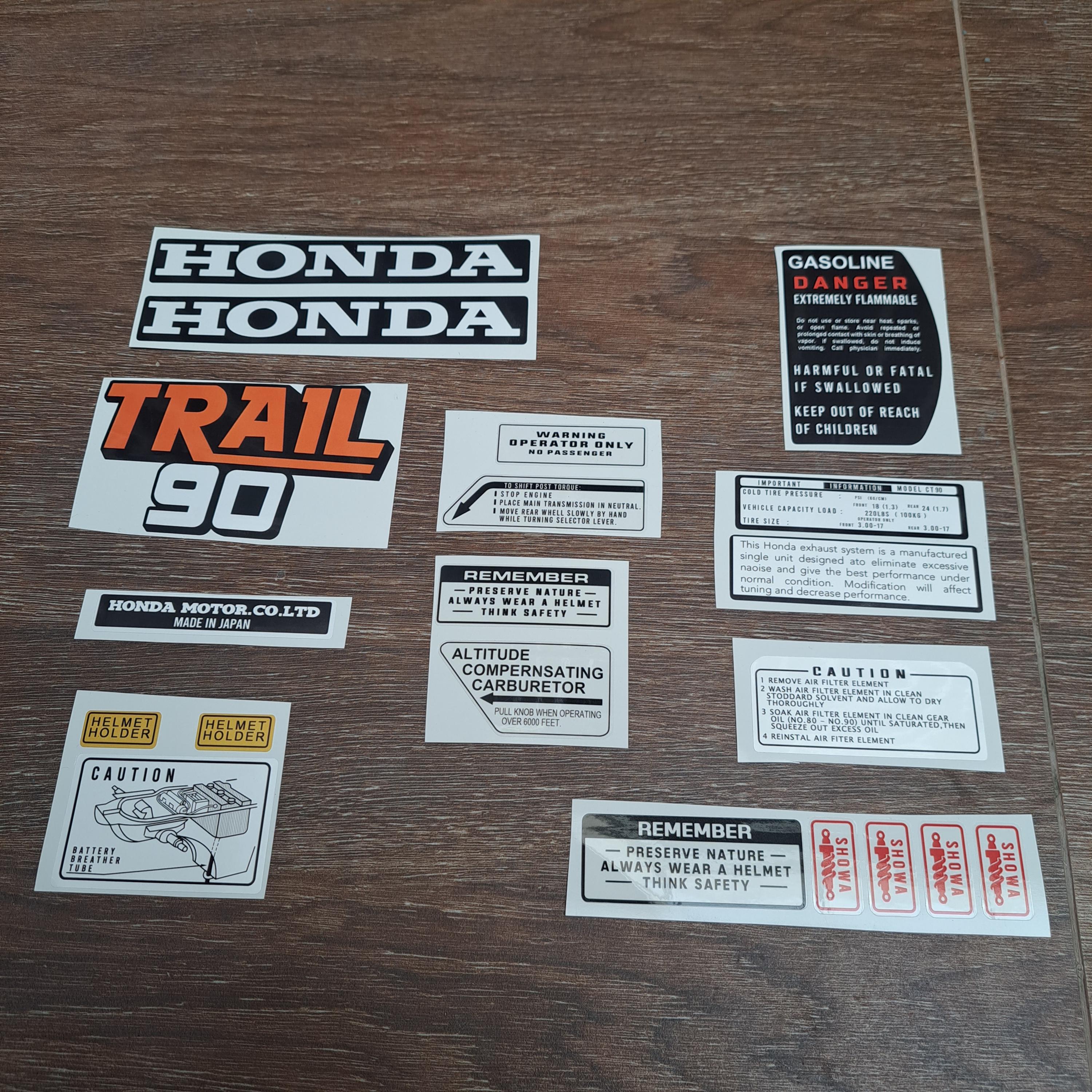 Sticker Decal Honda Trail 90 1978 Side Cover Fuel Gas Tank - Etsy