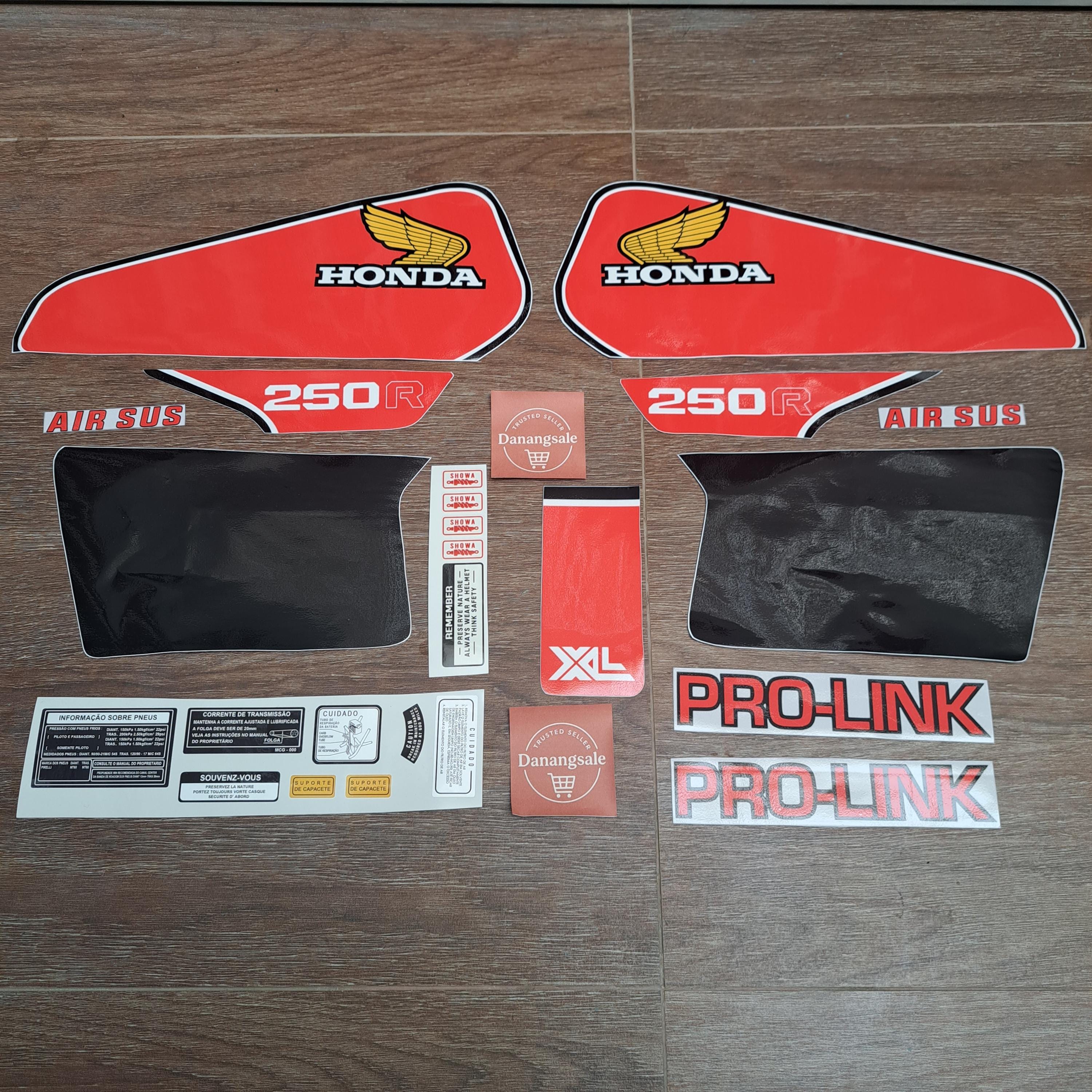 ホンダ XL250R XL 250 レッド サイドカバー 燃料ガスタンク ステッカー