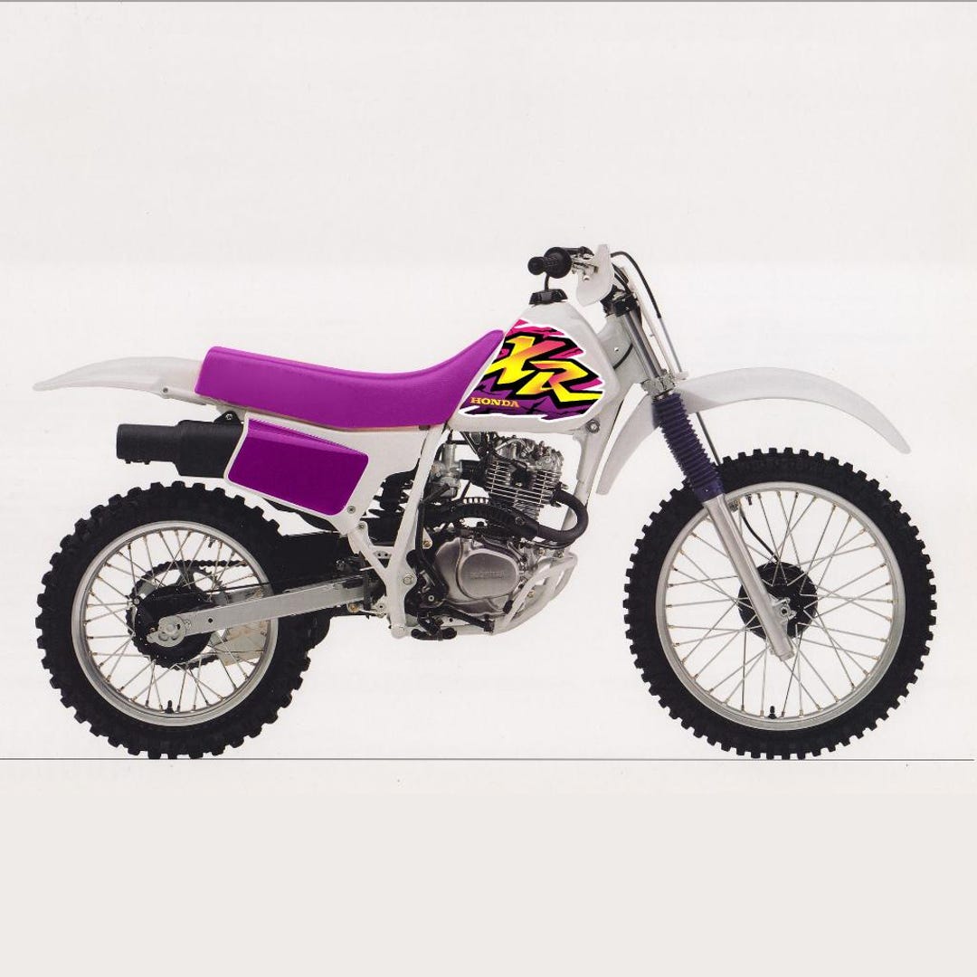 HONDA XR FILE ホンダXR ファイル Sticker Decal Honda XR 1996 Custom Purple Side Cover Fuel Gas Tank