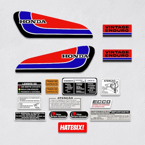 ステッカー デカール ホンダ ビンテージ エンデューロ イエローと