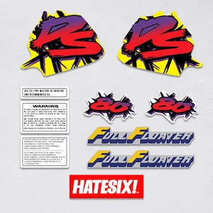 Sticker Decal DS 80 1995 Purple Side Cover Fuel Gas Tank