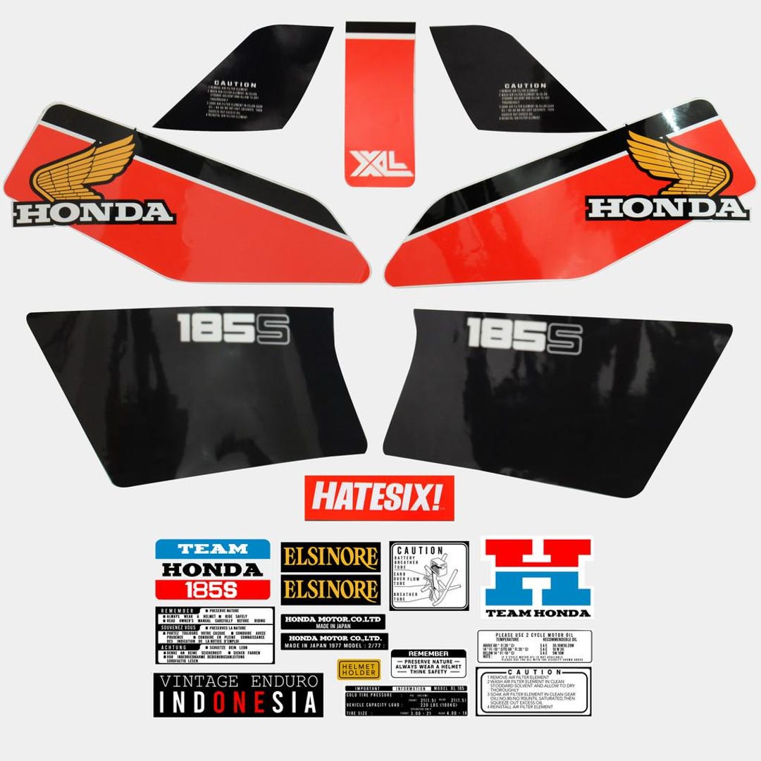 Sticker Decal Honda XL 185 S 1989 Side Cover Fuel Gas Tank - Etsy