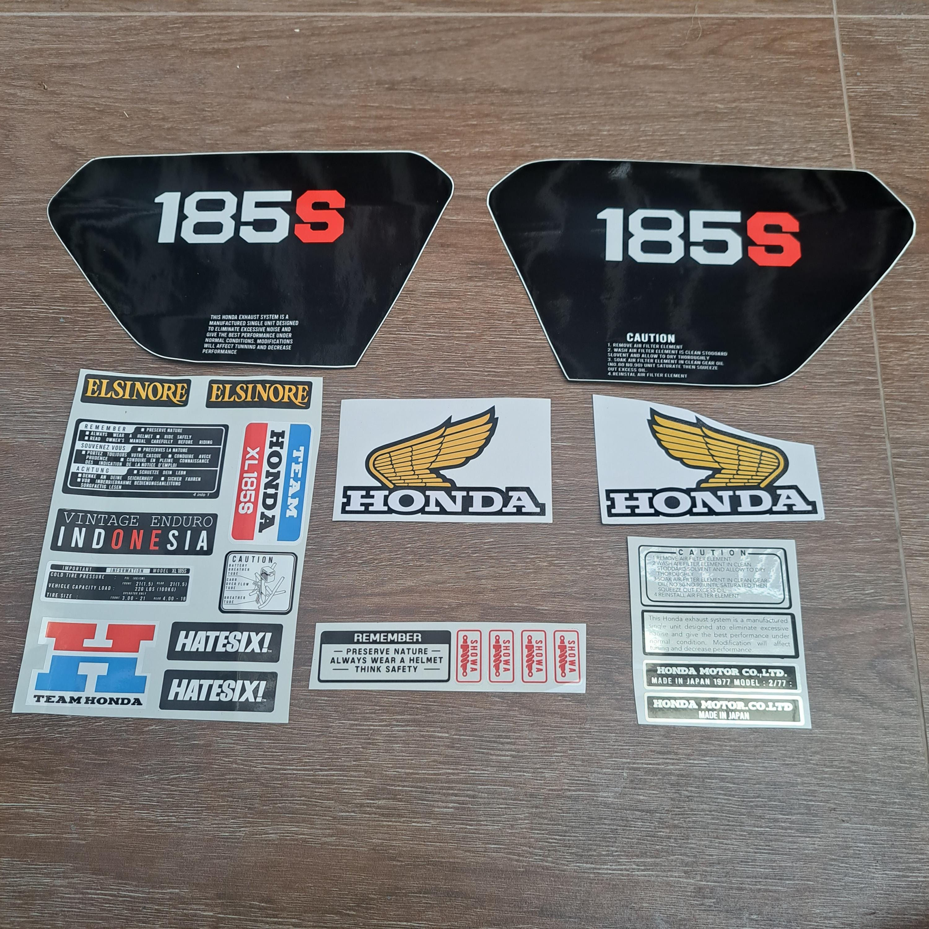 Sticker Decal Honda XL 185s 1982 Side Cover Fuel Gas Tank - Etsy