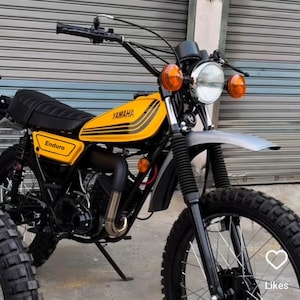 Sticker Decal Yamaha DT 100 Enduro custom Side Cover Fuel Gas Tank