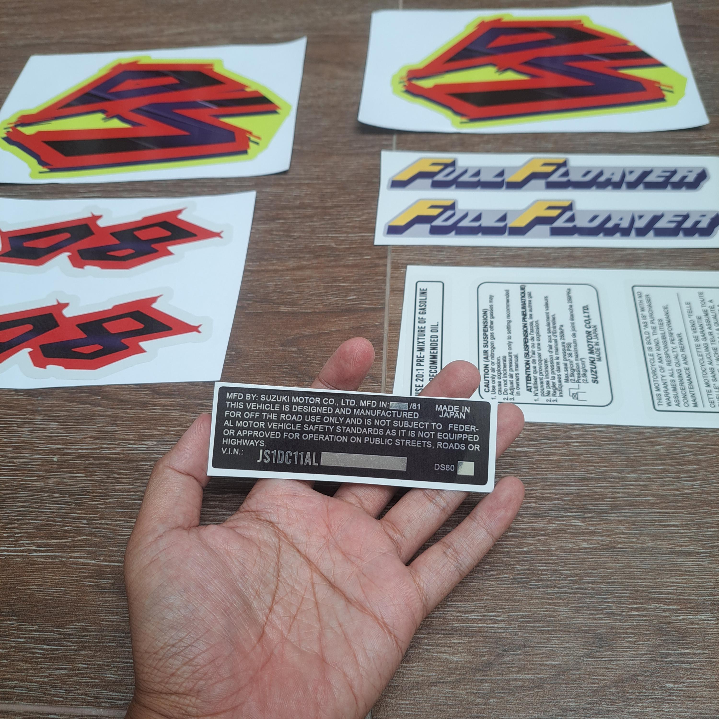 Sticker Decal Suzuki DS 80 1994 Side Cover Fuel Gas Tank - Etsy