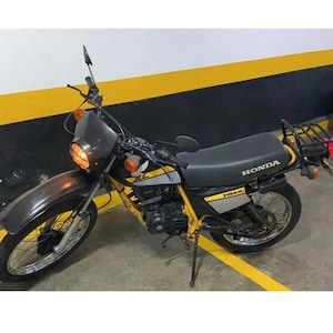 Honda XL 185/125 Decal Set - 1988 Brasil Blue & Yellow