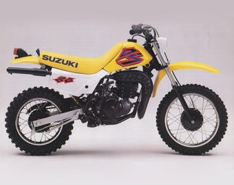 Sticker Decal Suzuki DS 80 1994 Side Cover Fuel Gas Tank