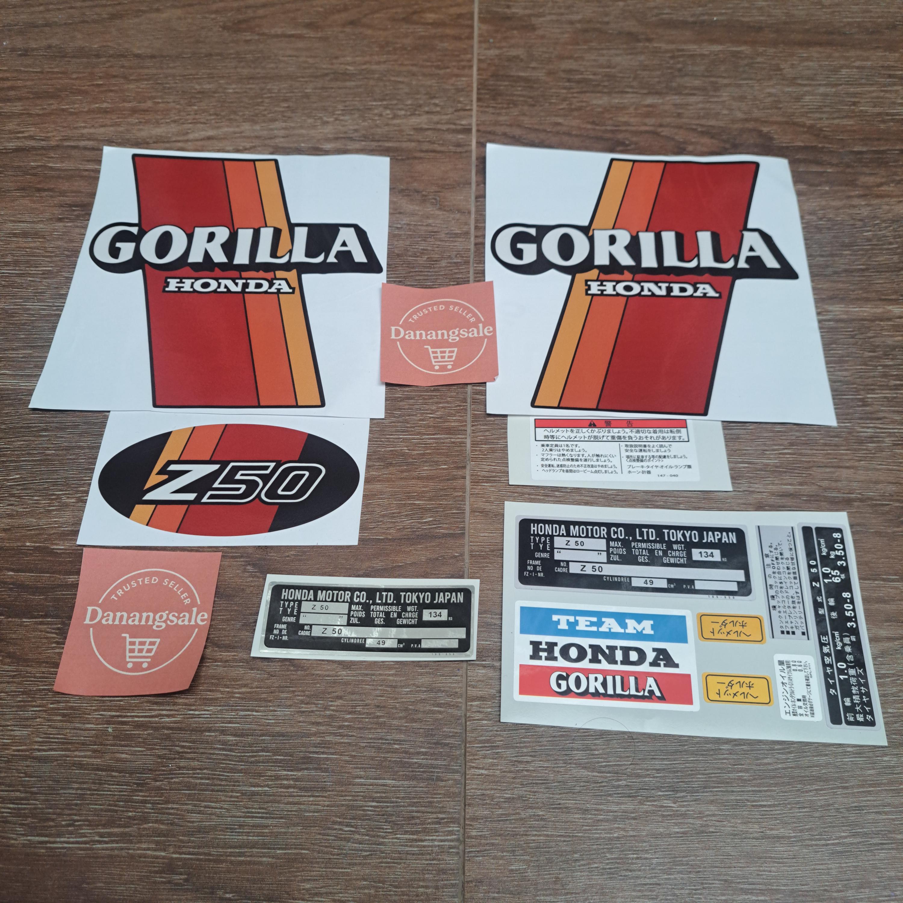 HONDA MONKEY タンク TOKYO LTD Sticker Decal Honda Monkey Z50J 1981 Tricolor Side Cover Fuel Gas
