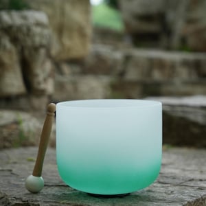 9" F Note Crystal Singing Bowl – Heart Chakra, 432Hz Sound Healing