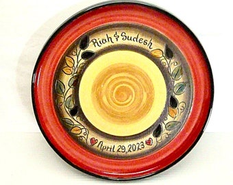 Wedding  Platter:  Autumn Design, custom colors