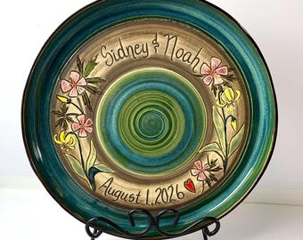 Personalized  Platter: Hawiian Garden  Design