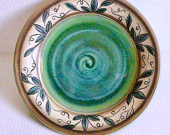 Personalized Wedding Platter: Southern Garden Design Stoneware