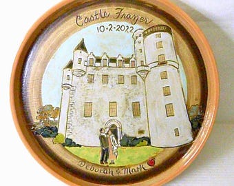 Personalized Wedding Venue Platter: Custom Anniversary Gift