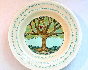 WEDDING  BOWL ... With family tree design