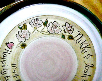 Personalized Wedding Platter: BRIDAL BOUQUET