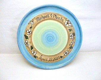 Custom Wedding  Platter: Spring Flowers Design