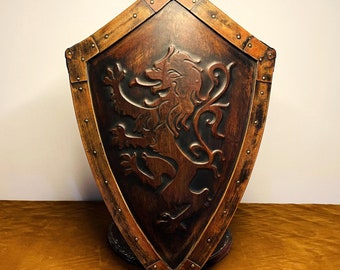 Medieval Leather Dragon Shield | Warrior Heater Shield For Cosplay