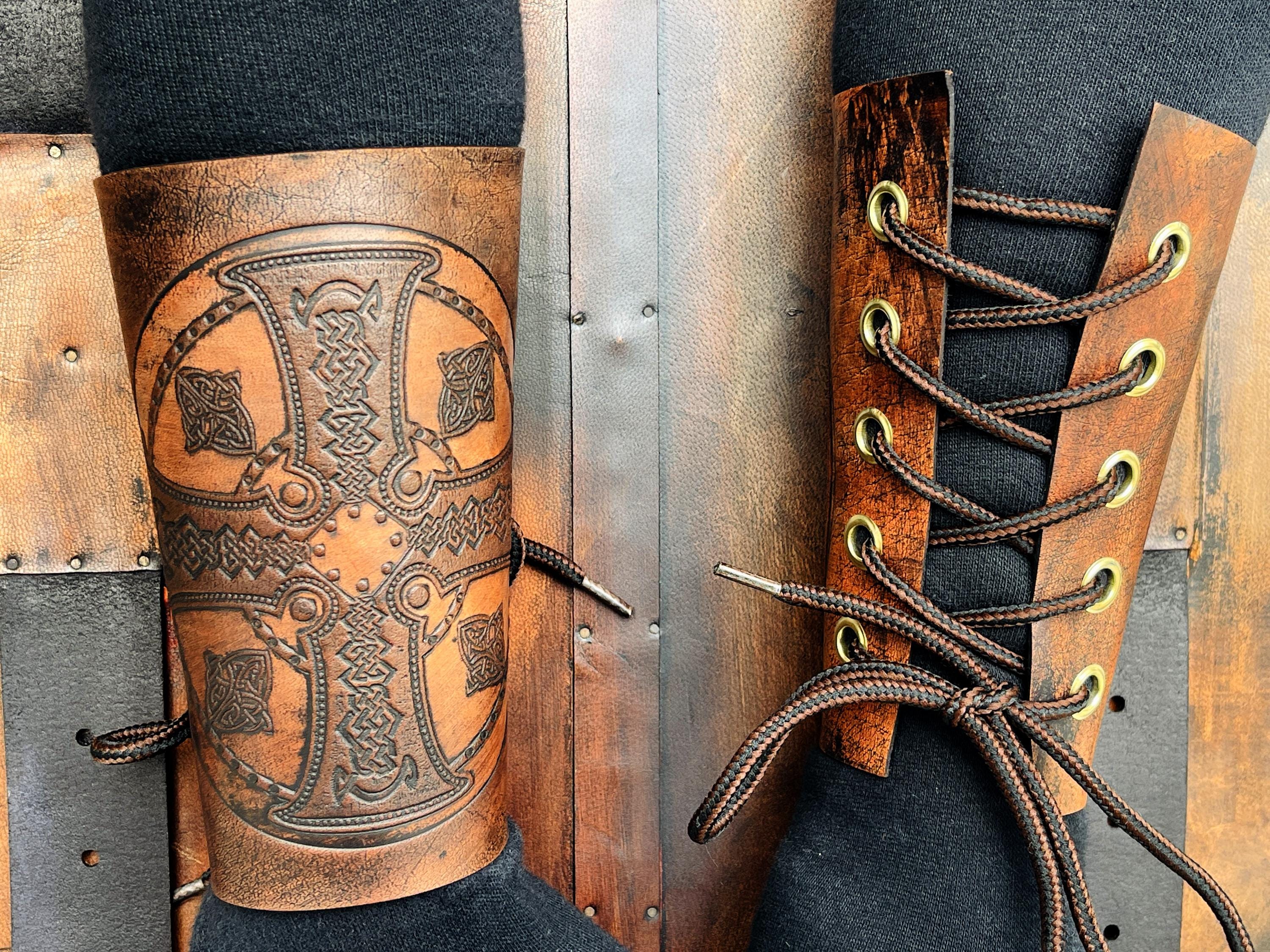 Handmade Leather Celtic Cross Shield: Viking Home Decor - Etsy