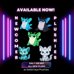 25USD Get all new plushies : Shmole bundle, Opuguu Bundle , Funguy Bundle, Palcat Bundle, Frogbert bundle. read description below.