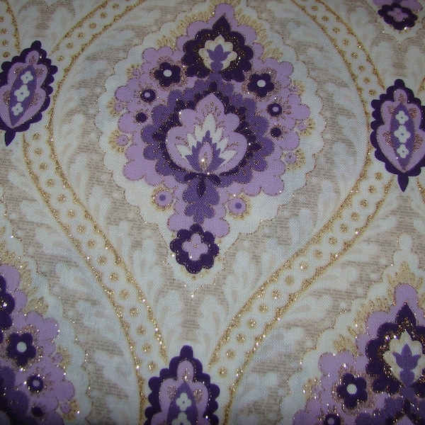 Antiquity- Michael Miller-Delilah in Purple-1 Yard Total- OOP- Rare and Hard to Find