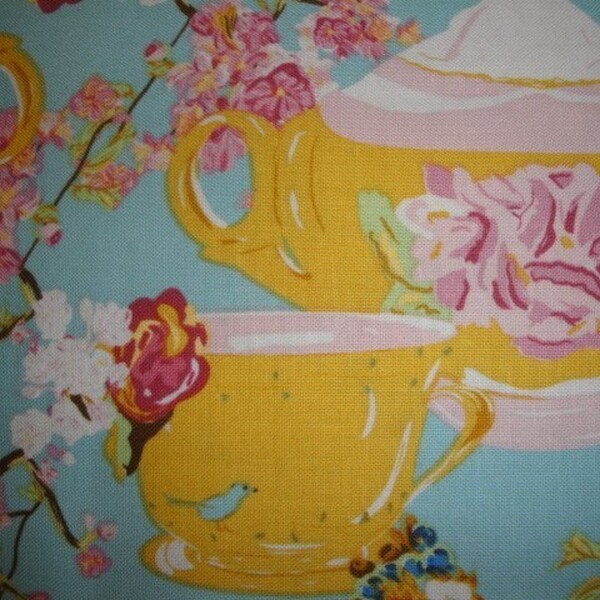 Private Listing Only Please for Siverwood2-Full Bloom by Bari J. Ackerman - Tea Party in Blue- 2 Yards Total