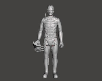 Vintage Dune movie, custom Duke Leto Atreides stillsuit action figure. Kenner style 3.75", 1/18 kit model. UNPAINTED KIT