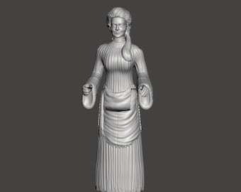 Star Wars Holiday Special Ackmena, 3D printed custom model figure kit (unpainted/unassembled).