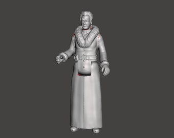 UNPAINTED Vintage Dune movie, Thufir Hawat Atreides Mentat custom action figure. Kenner style 3.75", 1/18 articulated figure model kit.