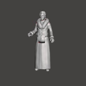 UNPAINTED Vintage Dune movie, Thufir Hawat Atreides Mentat custom action figure. Kenner style 3.75&quot;, 1/18 articulated figure model kit.