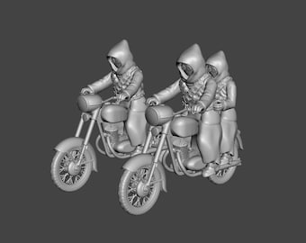 Star Wars Jawa sur moto Jawa, figurine personnalisée imprimée en 3D (non peinte/non montée).