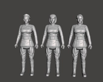 Star Wars Female Imperial Officers, (unpainted/unassembled) 3-Pack!