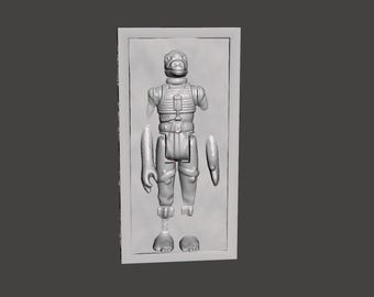 Vintage Star Wars Bossk in carbonite, 3D printed custom model (unpainted/unassembled). 3.75" scale