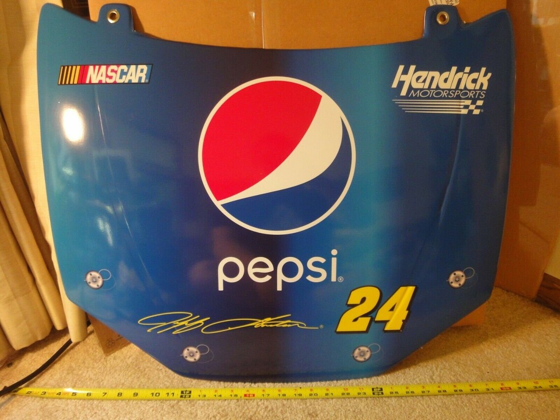 Pepsi Cola advertising memorabilia NASCAR 24 race car hood Etsy