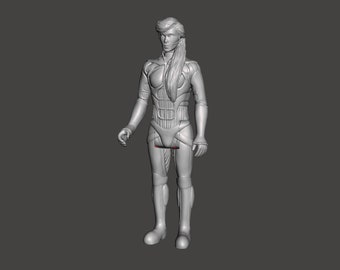 Vintage Dune movie, custom Lady Jessica Atreides Stillsuit action figure. Kenner style 3.75", 1/18 articulated figure model UNPAINTED KIT
