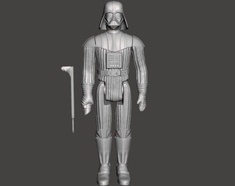 Vintage Star Wars Darth Vader Restored, resto-mod, 3D printed custom action figure kit.