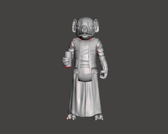 Star Wars, vintage Kabe cantina alien, 3D printed custom action figure kit.